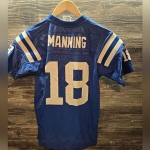 Vintage Peyton Manning #18 Colts Jersey. Blue Reebok. Youth Medium. Go Colts!